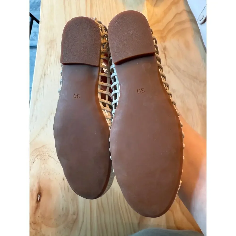 NEW‎ Ruby Label 12 US Kid Girl Off White Cream Perforated Mary Jane Shoes